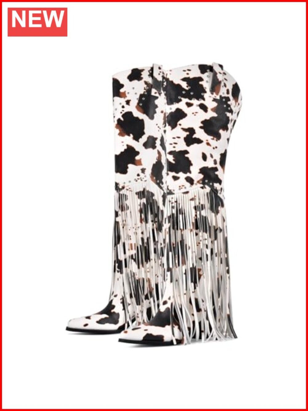 Wide Calf Western Thigh High Fringe Cowboy Boots Over Knee